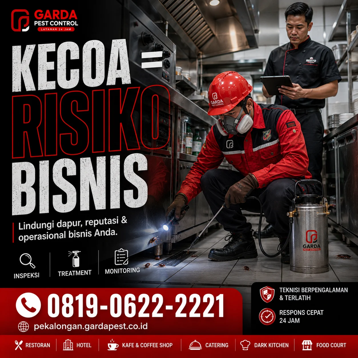 Jasa Pembasmi Kecoa di Pekalongan Spesialis Rumah dan Cafe
